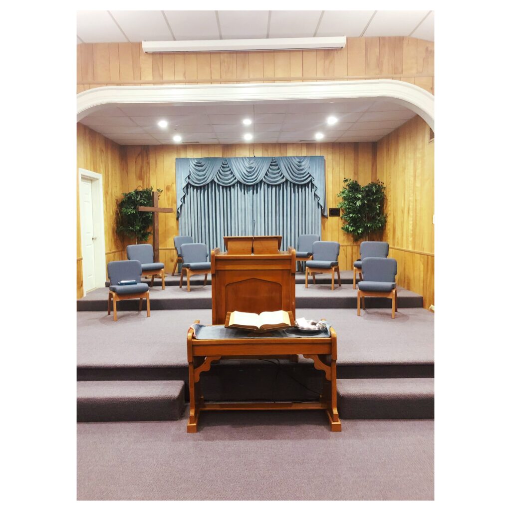 Preacher's stand at Woodrow Baptist Church Lubbock Texas